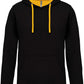 KRB K446 ― Bi-Color Hoodie Sweatshirt - Schwarz / Gelb