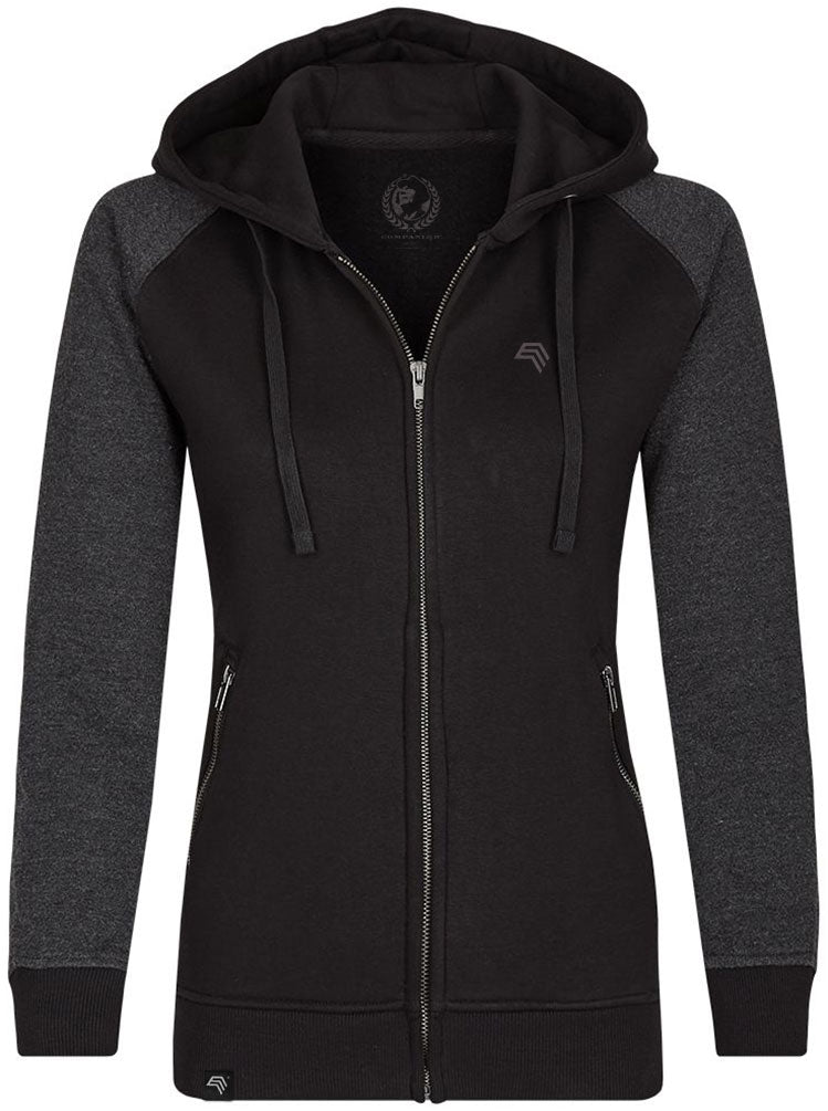 MMT 0720 ― Women's Bi-Color Hooded Jacket - Black