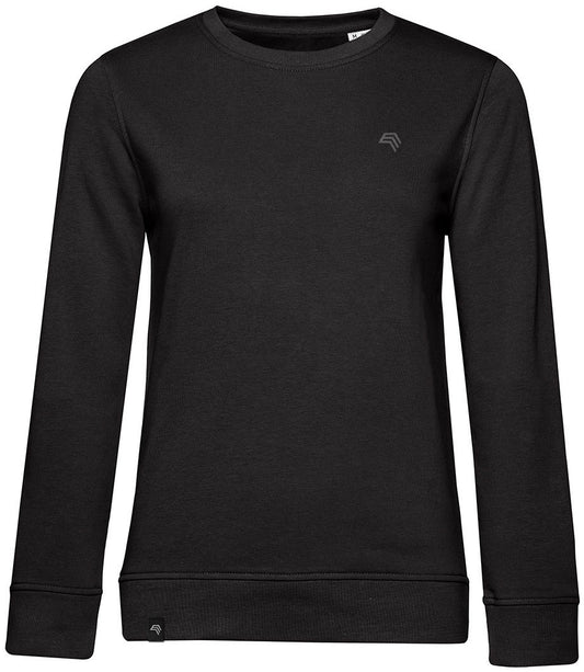 BAC W32B ― Weiches Damen Bio-Baumwolle Sweatshirt - Schwarz