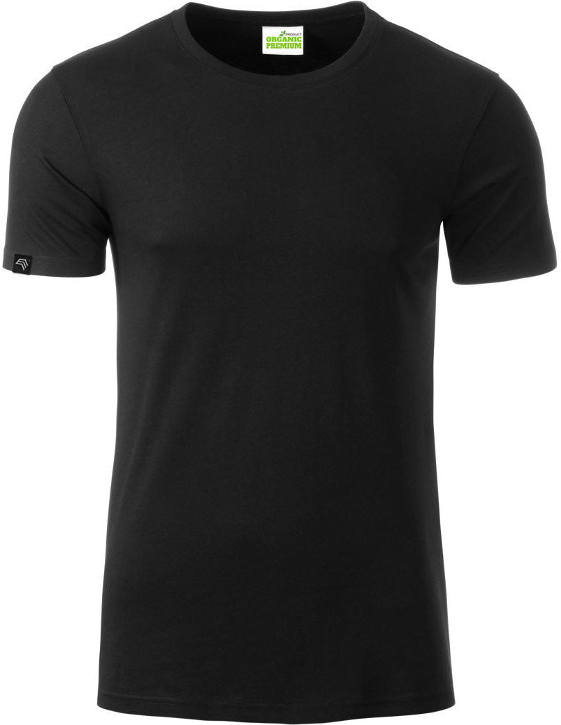 JAN 8008 ― Herren Bio-Baumwolle T-Shirt - Schwarz