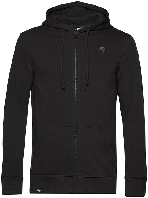 BAC U35B ― Soft Hooded Sweatshirt Jacket with Organic Cotton - Black