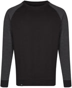 MMT 0510 ― Bi-Color Raglan Sweatshirt - Schwarz Grau / Melange