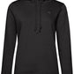 BAC W34B ― Weicher Damen Bio-Baumwolle Hoodie - Schwarz