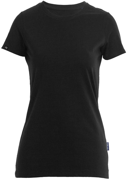 ― % ― RMH 0201 ― Women's Luxury Bio-Baumwolle T-Shirt - Schwarz [2XL]