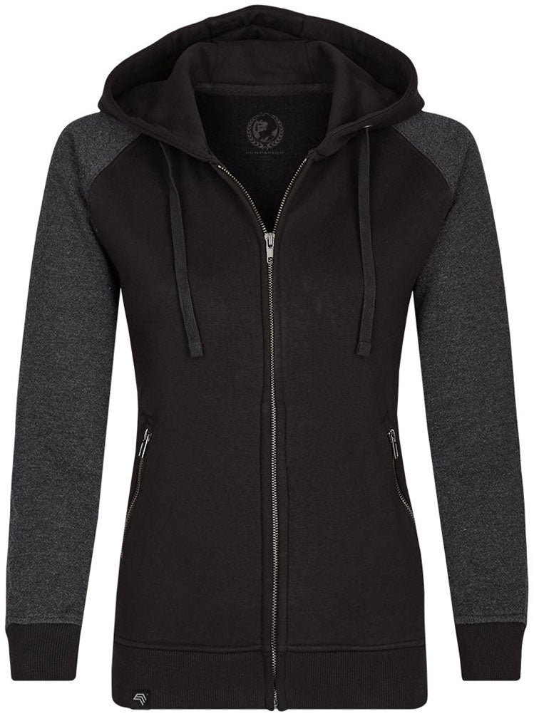 MMT 0720 ― Women's Bi-Color Hooded Jacket - Black