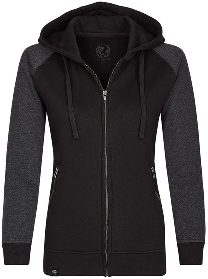 MMT 0720 ― Damen Bi-Color Hooded Jacket - Schwarz