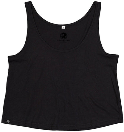 MTS M127 ― Damen Bio-Baumwolle Crop Vest Tank Top - Schwarz