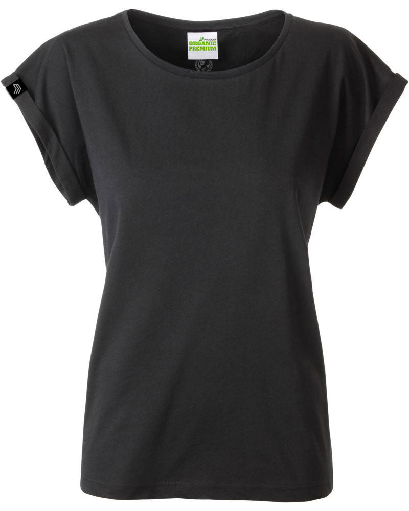 JAN 8005 ― Damen Bio-Baumwolle Fledermaus T-Shirt - Schwarz