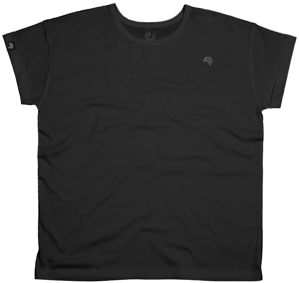 ― % ― MTS M193 ― Women's Bio-Baumwolle Oversized T-Shirt - Schwarz / XL