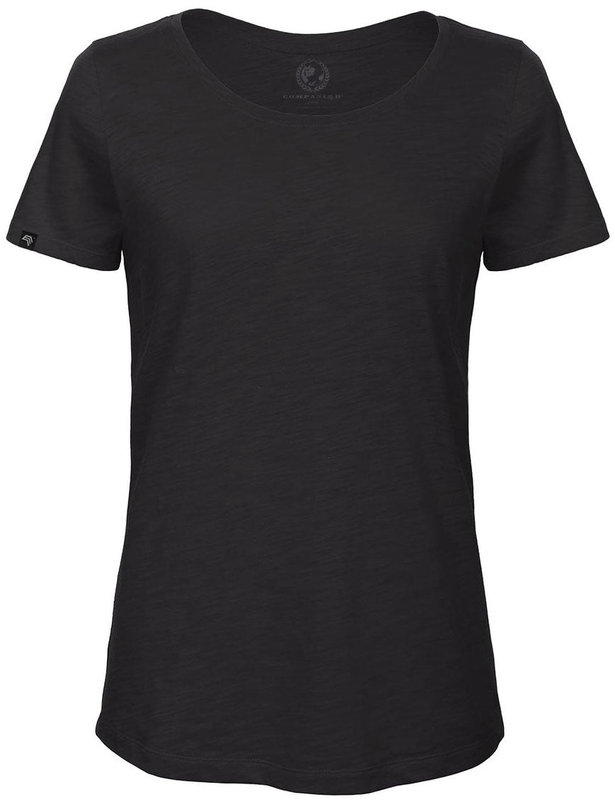 ― % ― BAC TW047 ― Women's Bio-Baumwolle Flammgarn T-Shirt - Schwarz [2XL]