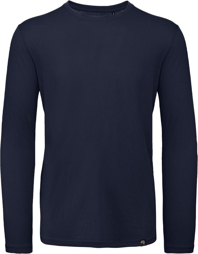 BAC TM070 — Unisex Organic Cotton Long Sleeve T-Shirt - Navy Blue