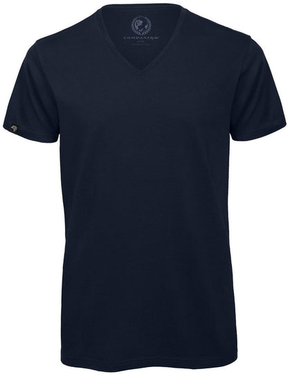 BAC TM044 ― Unisex Bio-Baumwolle V-Neck T-Shirt - Navy Blau