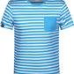 JAN 8028 ― Unisex Bio-Baumwolle T-Shirt gestreift - Atlantic Blau / Weiß