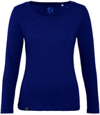 ― % ― BAC TW071/ ― Women's Organic Cotton Long Sleeve T-Shirt - Cobalt Blue [XL]