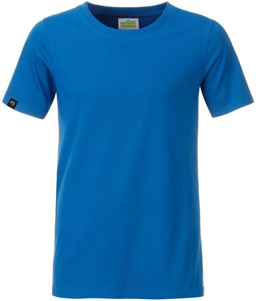 JAN 8008B ― Kinder/Jungen Bio-Baumwolle T-Shirt - Cobalt Blau