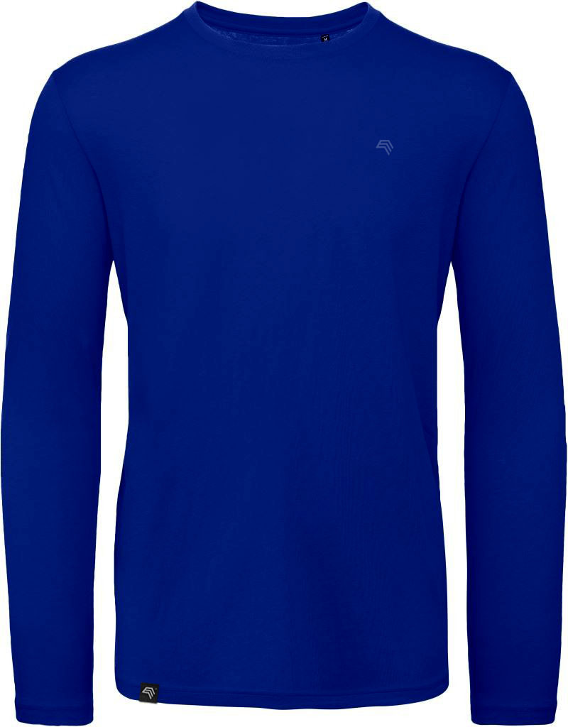 ― % ― BAC TM070 ― Herren Bio-Baumwolle Longsleeve T-Shirt Langarm - Cobalt Blau [L / XL]