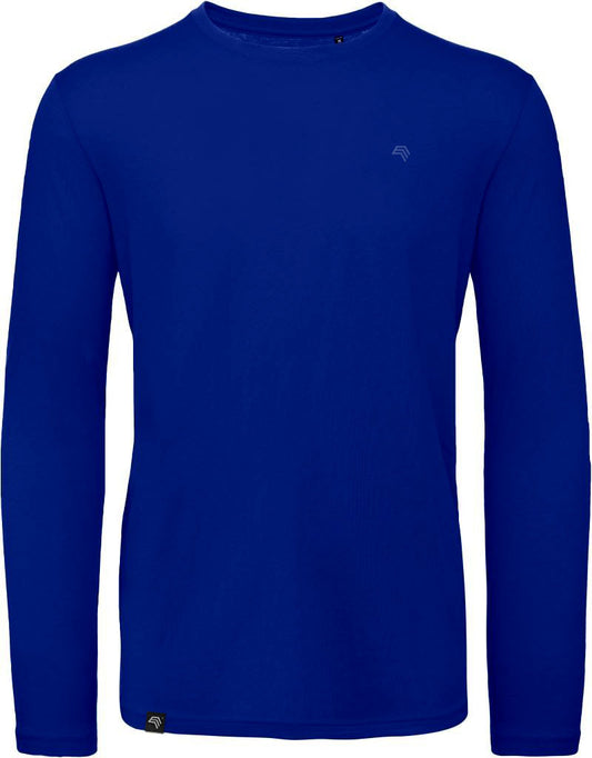 ― % ― BAC TM070/10A ― Herren Bio-Baumwolle Longsleeve T-Shirt Langarm - Cobalt Blau [L / XL]