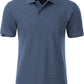 JAN 8010 ― Herren Bio-Baumwolle Polo Shirt - Denim Melange Blau