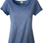 JAN 8015 ― Damen Bio-Baumwolle Flammgarn T-Shirt - Denim Blau