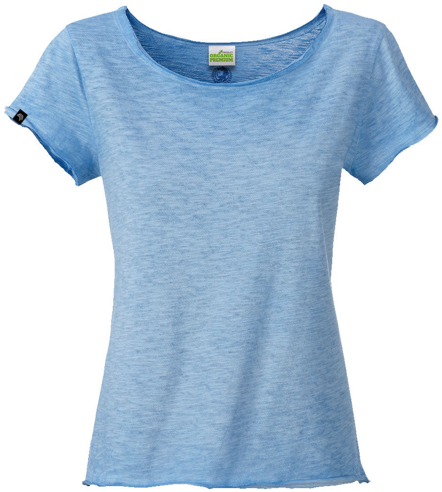 JAN 8015 ― Damen Bio-Baumwolle Flammgarn T-Shirt - Horizon Blau