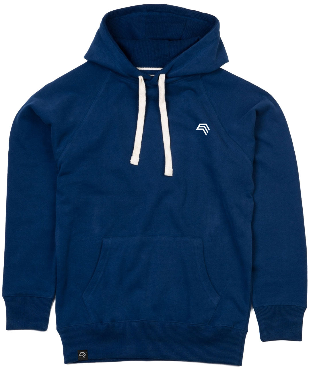 MTS M073 ― Heavy Peach-finish Raglan Hoodie with Organic Cotton - Swiss Navy Blue