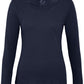 BAC TW071 ― Damen Bio-Baumwolle Langarm T-Shirt - Navy Blau