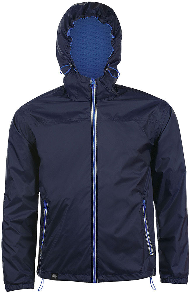 SLS 1171 — Lined Waterproof Windbreaker Skate Jacket - Navy Blue / Royal