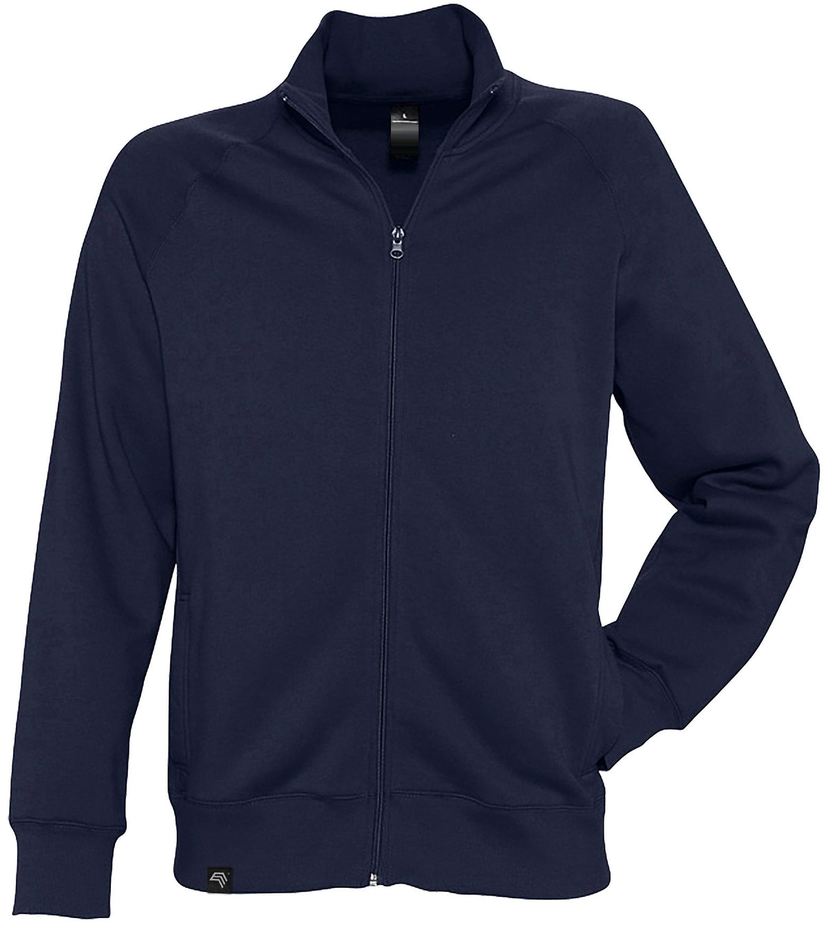 SLS 4720 ― Raglan Sweat Jacket with Stand-Up Collar - Navy Blue