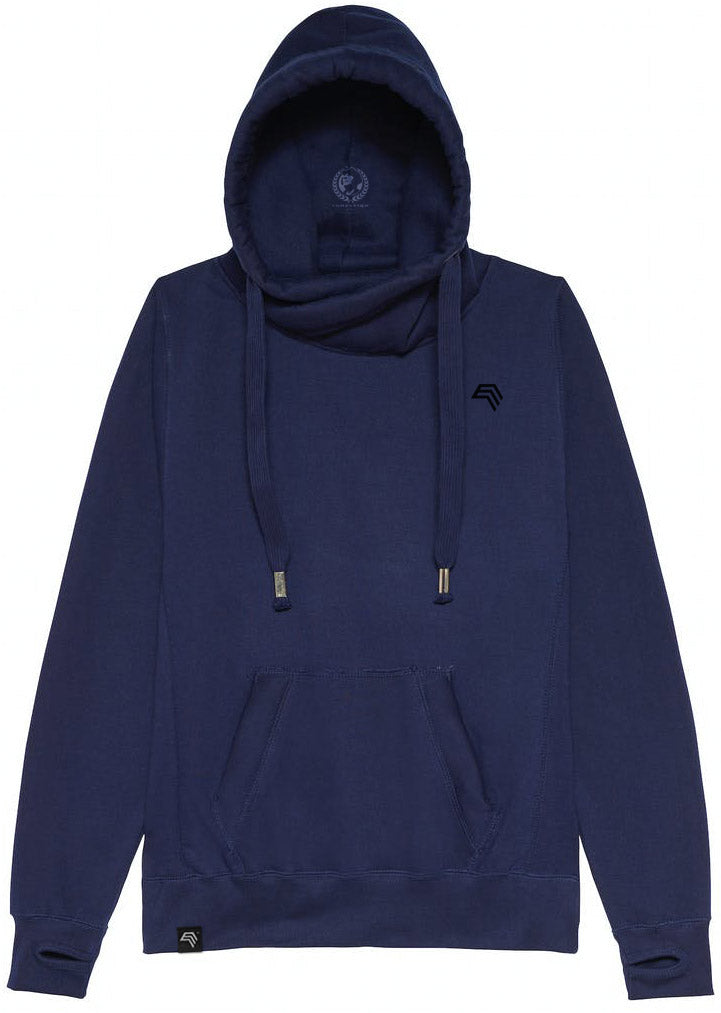 JDS 0021 ― Cross Neck Hoodie - Oxford Navy Blue