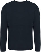 ECL 0060 ― Recycled Feinstrick-Pullover aus regenerierter Baumwolle - Navy Blau