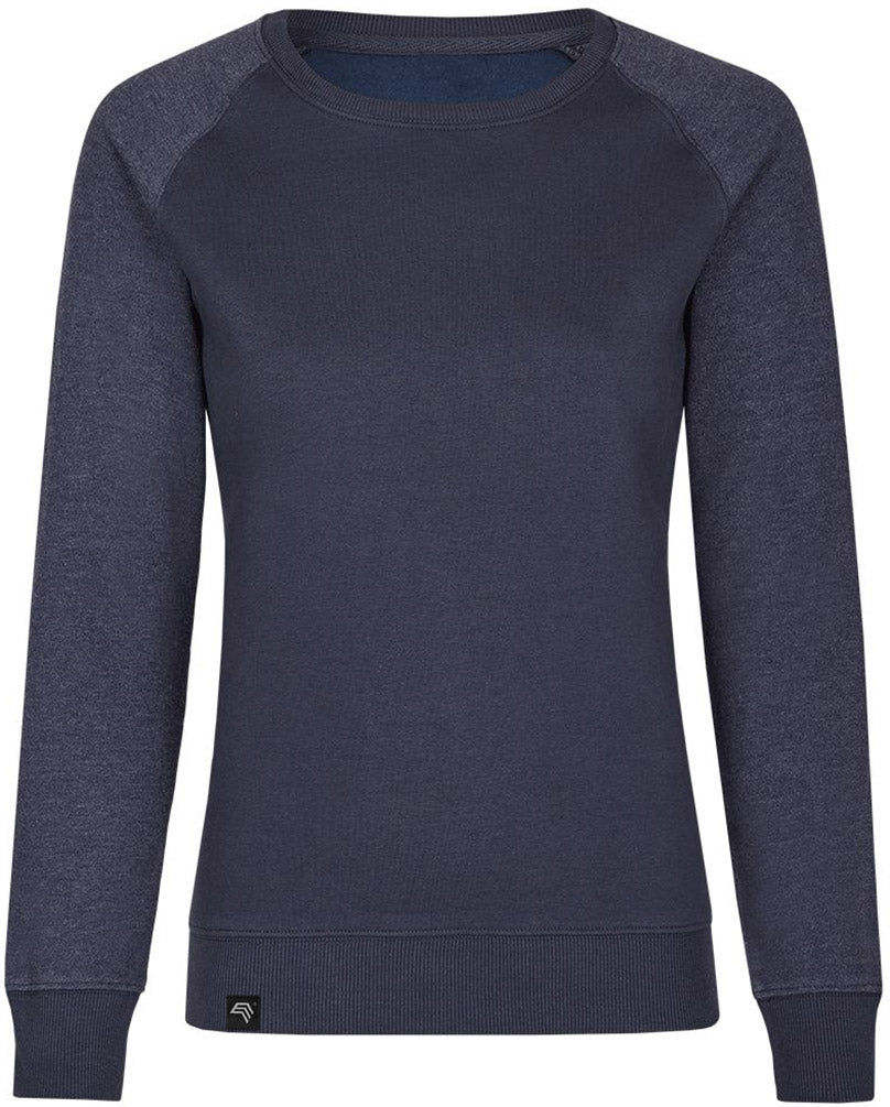 MMT 0520 ― Damen Bi-Color Sweatshirt - Navy Blau / Melange