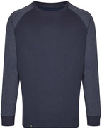 MMT 0510 ― Bi-Color Raglan Sweatshirt - Navy Blau / Melange