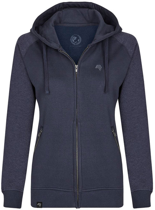 MMT 0720 ― Damen Bi-Color Hooded Jacket - Navy Blau / Melange