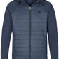 MMT 0810 ― Hybrid Material-Mix Sweatjacke mit abnehmbarer Kapuze - Navy Blau