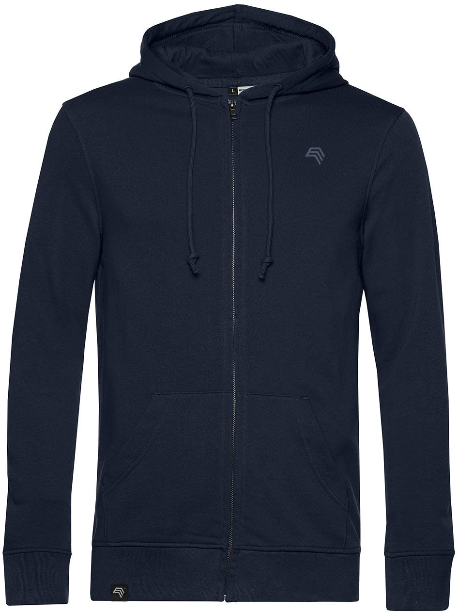 BAC U35B — Soft Hooded Sweatshirt with Organic Cotton - Navy Blue