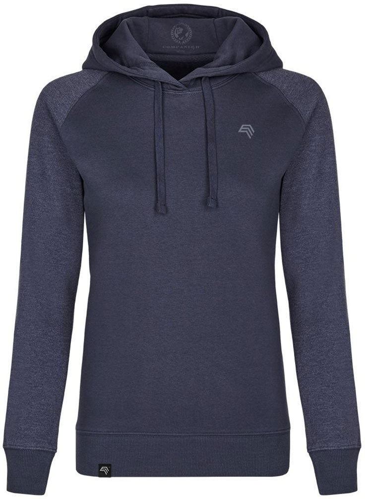 MMT 0621 ― Ladies' Bi-Color No Pocket Hoodie - Navy Blue / Mélange