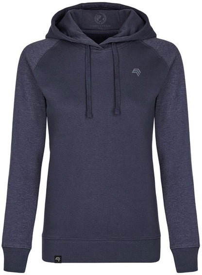 MMT 0621 ― Damen Bi-Color No Pocket Hoodie - Navy Blau / Melange