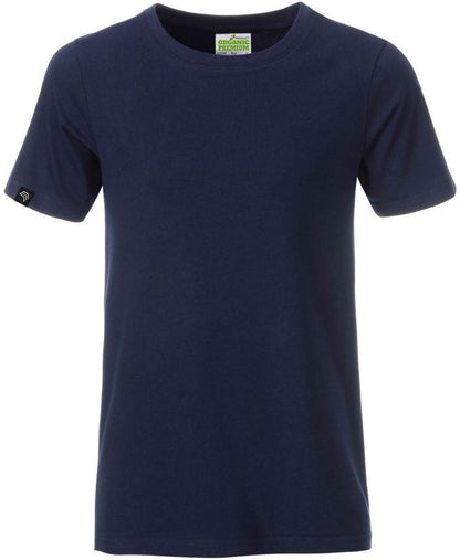 JAN 8008B ― Kinder/Jungen Bio-Baumwolle T-Shirt - Navy Blau