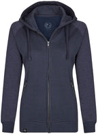 MMT 0720 ― Women's Bi-Color Hooded Jacket - Navy Blue / Melange
