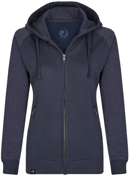 MMT 0720 ― Damen Bi-Color Hooded Jacket - Navy Blau / Melange