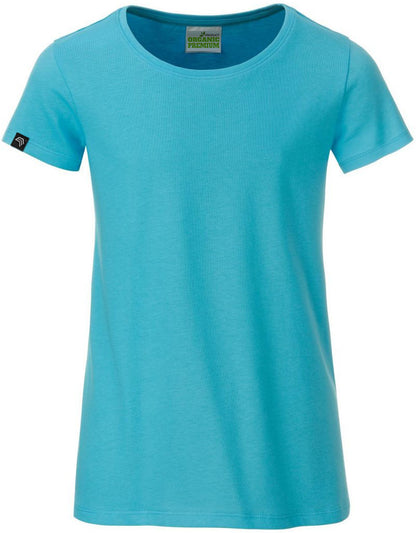 JAN 8007G ― Kinder/Mädchen Bio-Baumwolle T-Shirt - Pacific Blau