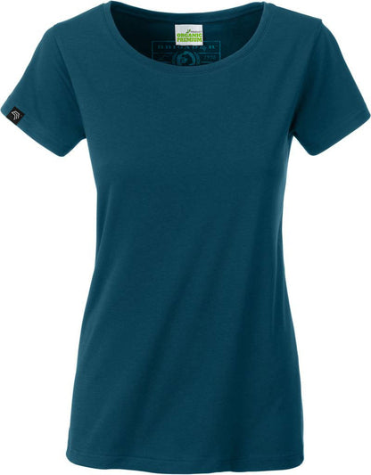 ― % ― JAN 8007 ― Damen Bio-Baumwolle T-Shirt Organic - Petrol Blau [XL]
