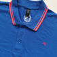 ― % ― SLS 0577/10A ― Kontraststreifen Polo Shirt - Royal Blau / Neon Coral [XL / 2XL]