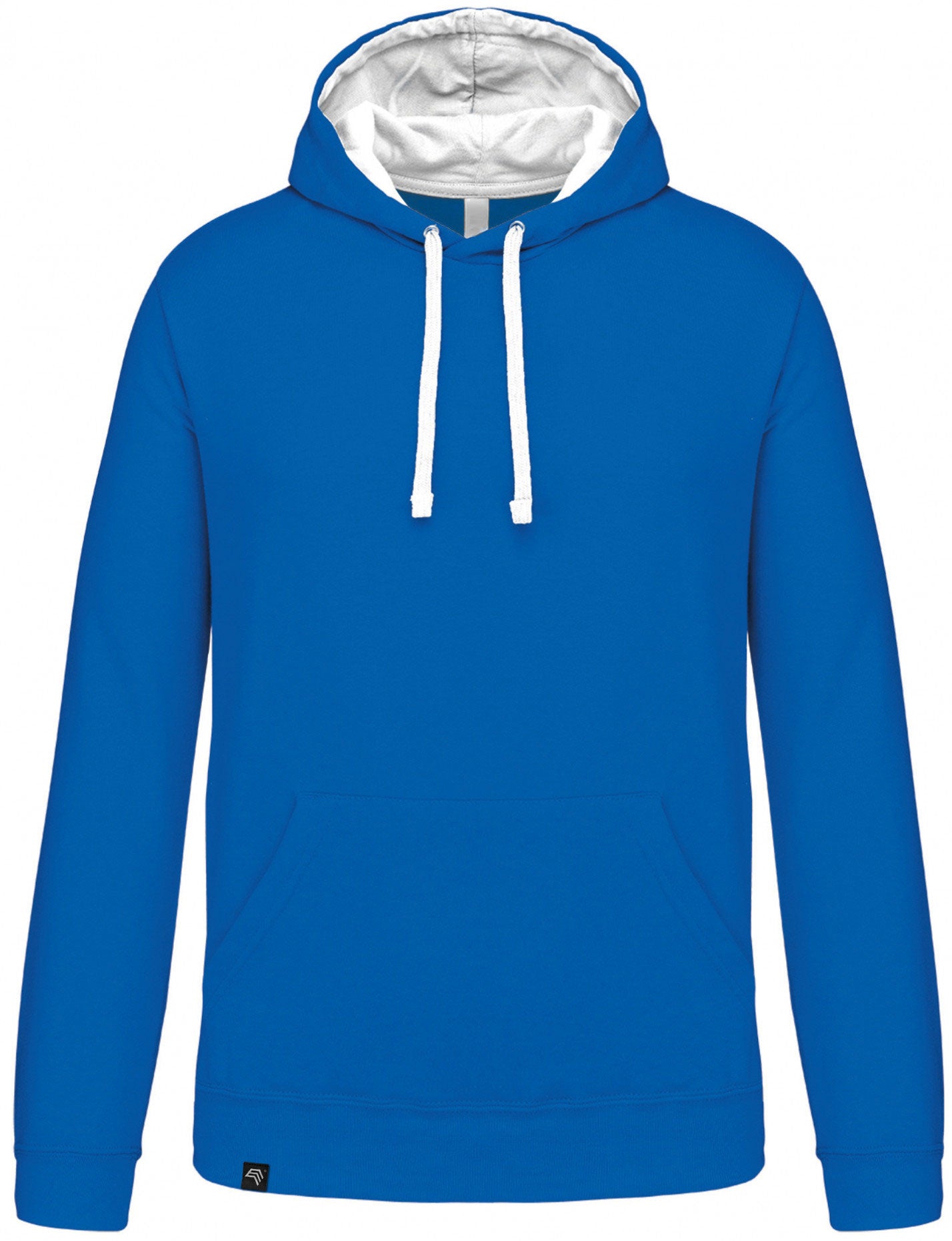 KRB K446 ― Bi-Color Hoodie Sweatshirt - Light Royal Blau / Weiß