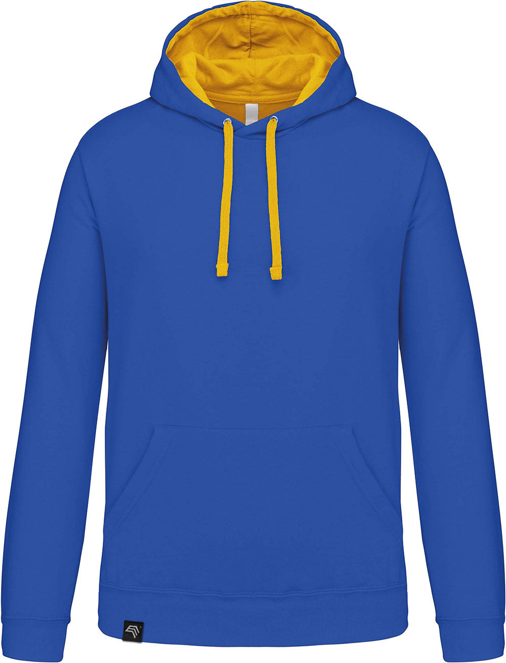 KRB K446 ― Bi-Color Hoodie Sweatshirt - Light Royal Blau / Gelb