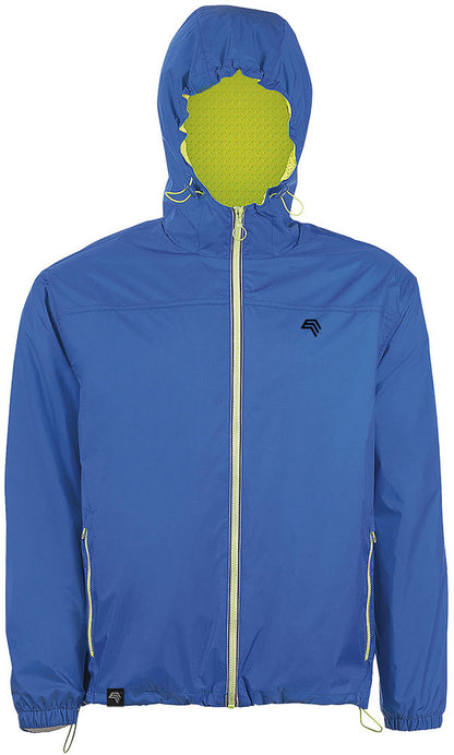 SLS 1171 ― Lined Waterproof Windbreaker Skate Jacket - Royal Blau / Neon Gold