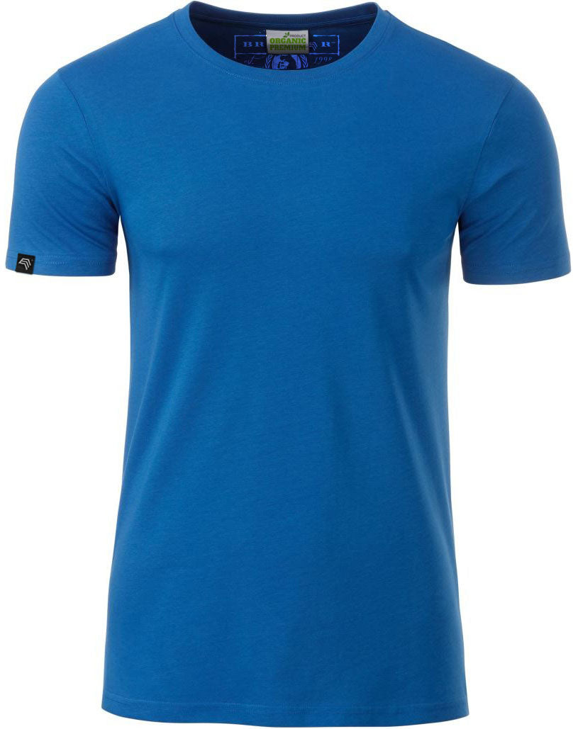 Bio-Baumwolle T-Shirt COMPANIEER Organic Cotton Royal Blau Blue