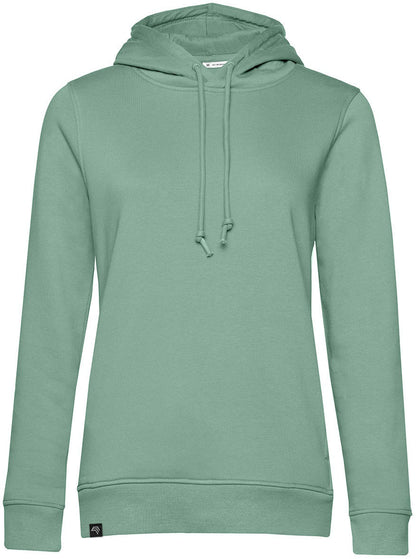 BAC W34B ― Weicher Damen Bio-Baumwolle Hoodie - Blau Sage Grün