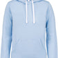 KRB K446 ― Bi-Color Hoodie Sweatshirt - Sky Blau / Weiß