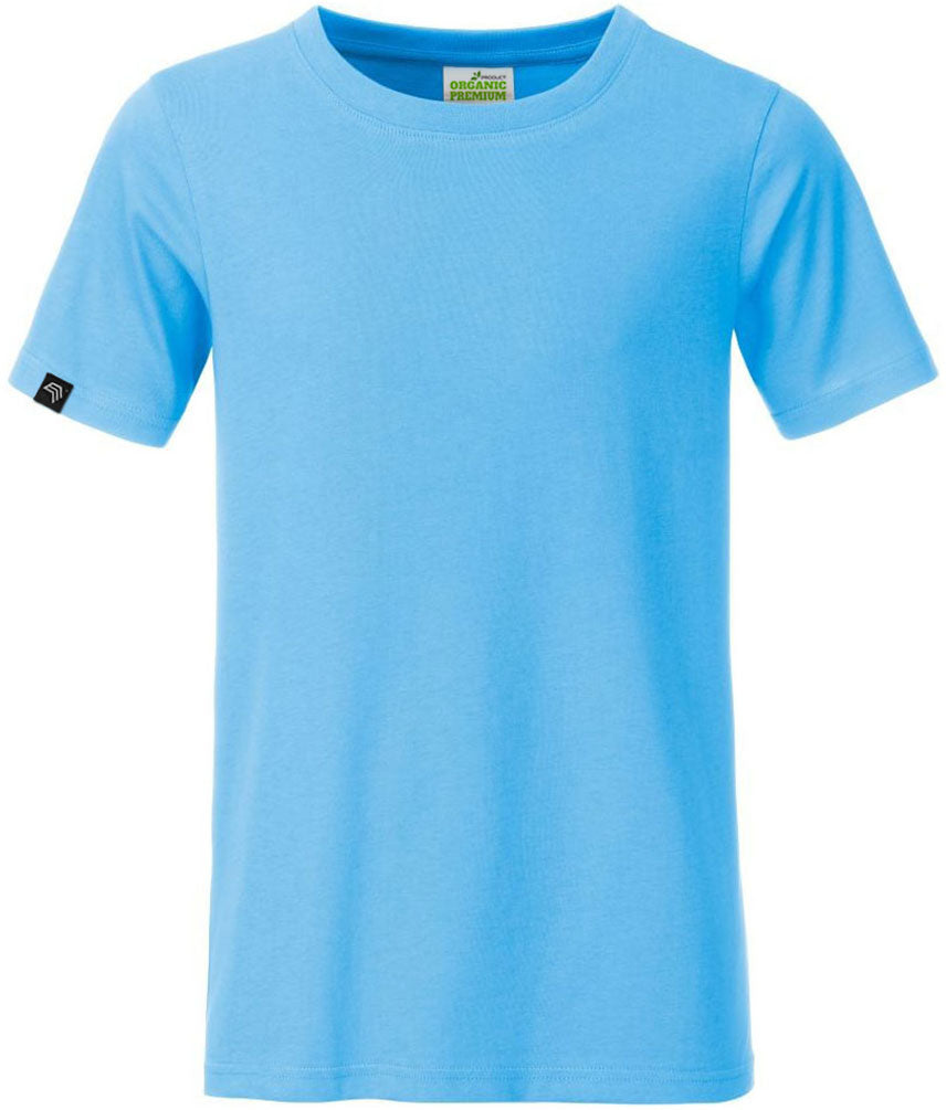 JAN 8008B ― Children/Boys Organic Cotton T-Shirt - Sky Blue